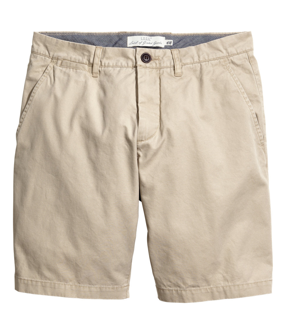 H&m Chino Shorts in Beige for Men | Lyst