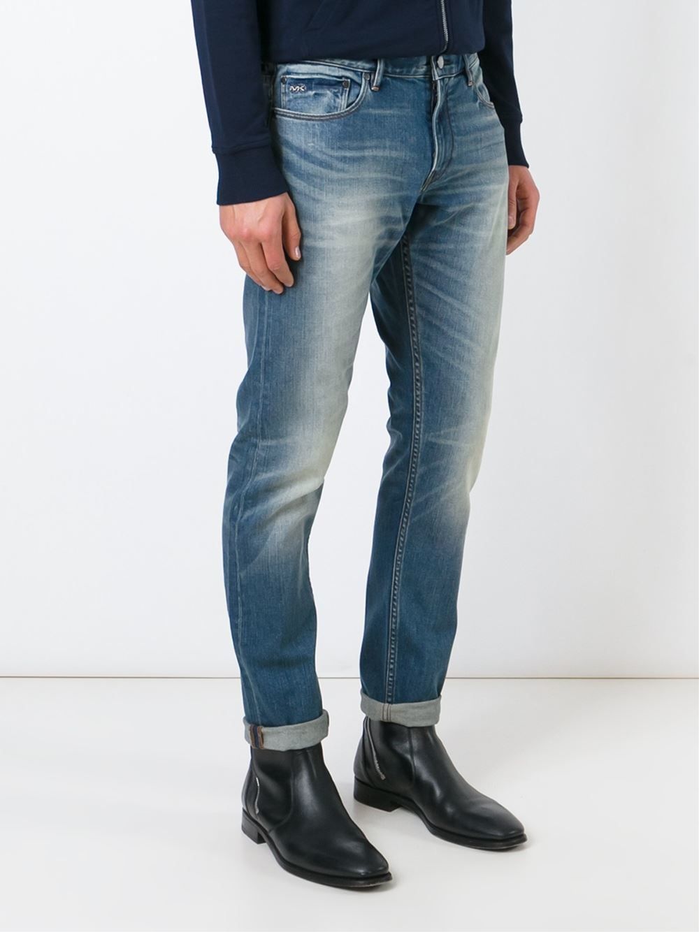 Michael Kors Stone Washed Jeans in Blue for Men - Lyst