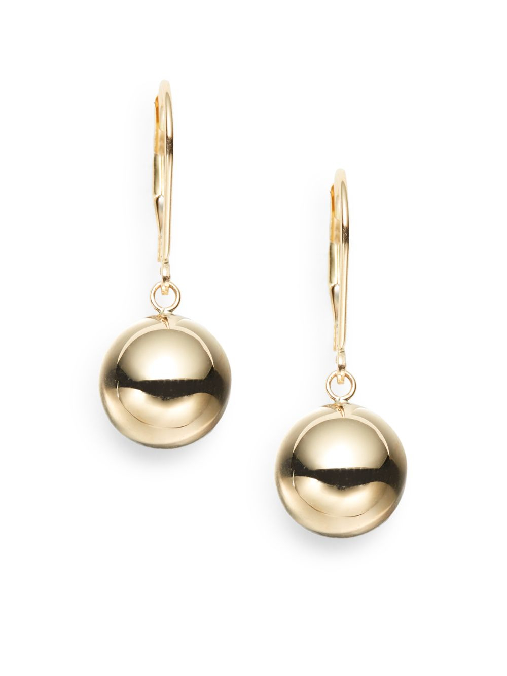 Saks Fifth Avenue 14k Yellow Gold Ball Drop Earrings in Metallic - Lyst