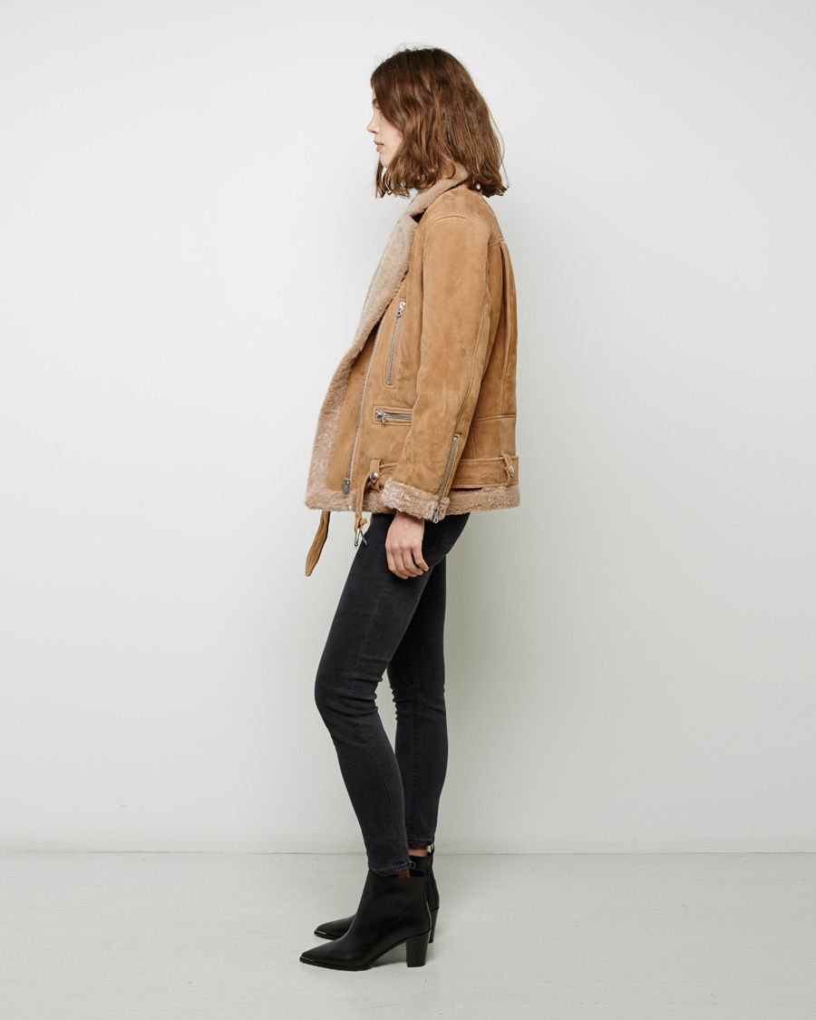 Lyst - Acne studios Velocite Shearling Jacket in Brown