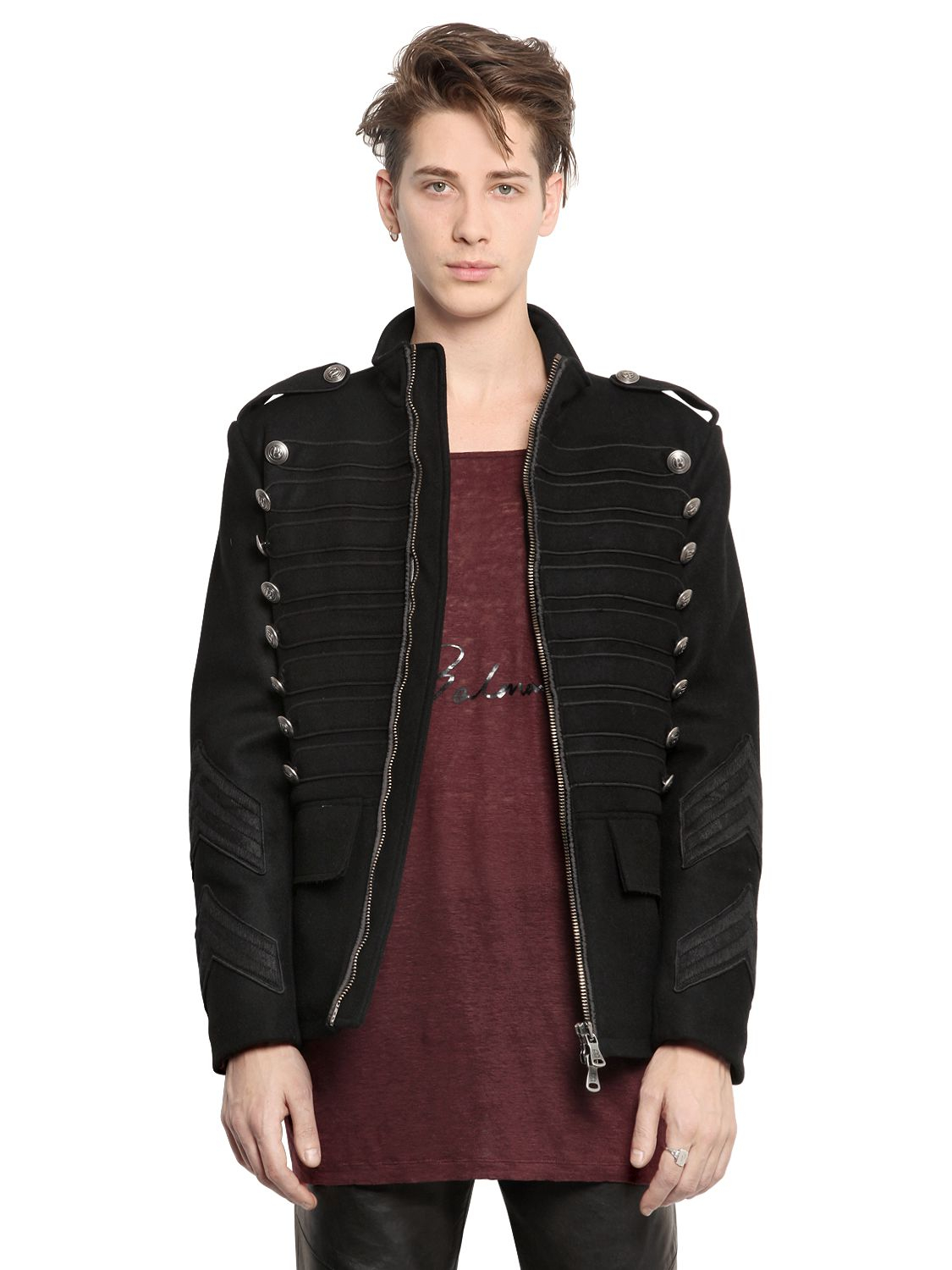 balmain wool jacket