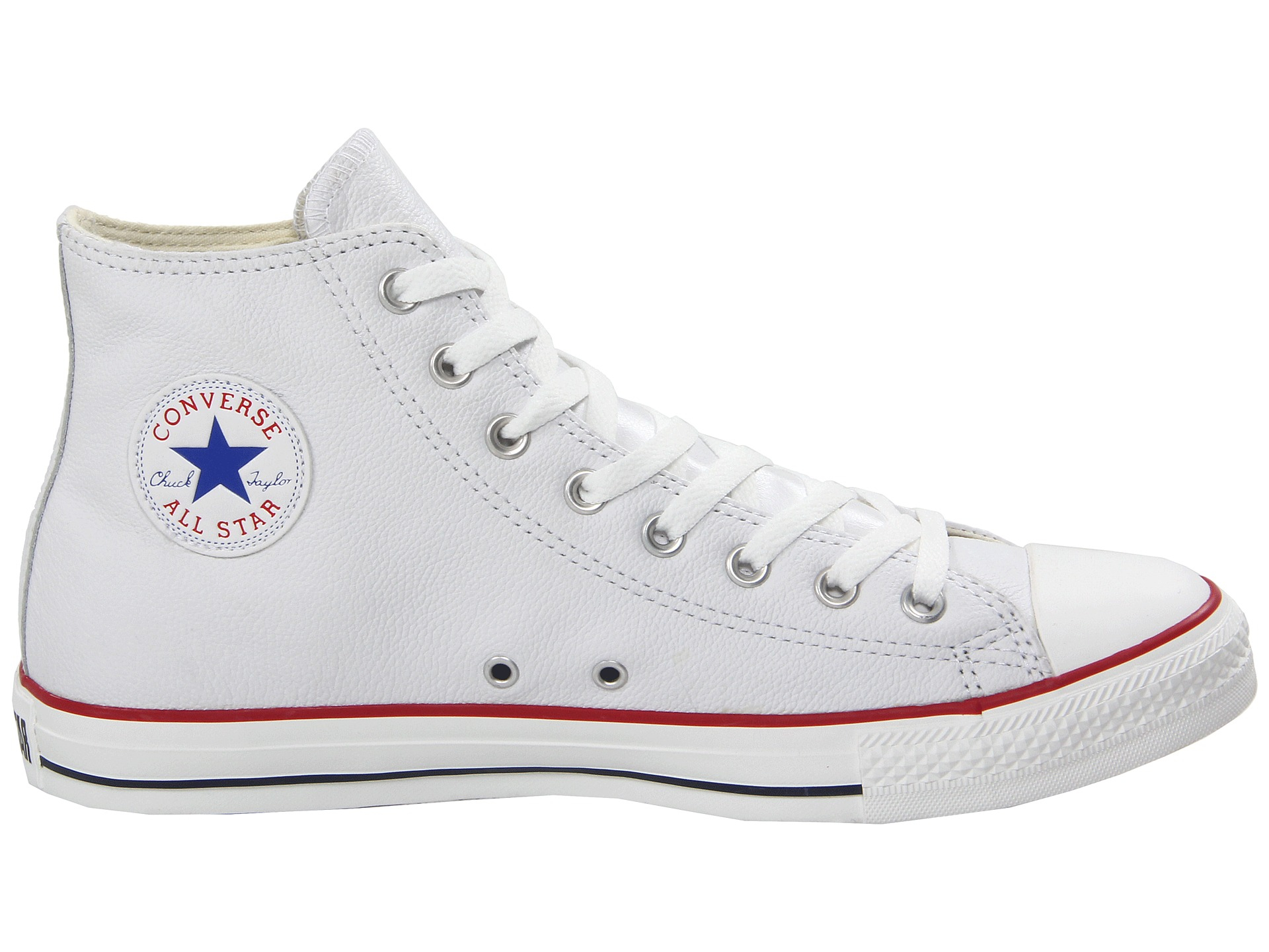 Converse Chuck Taylor® All Star® Leather Hi in White | Lyst