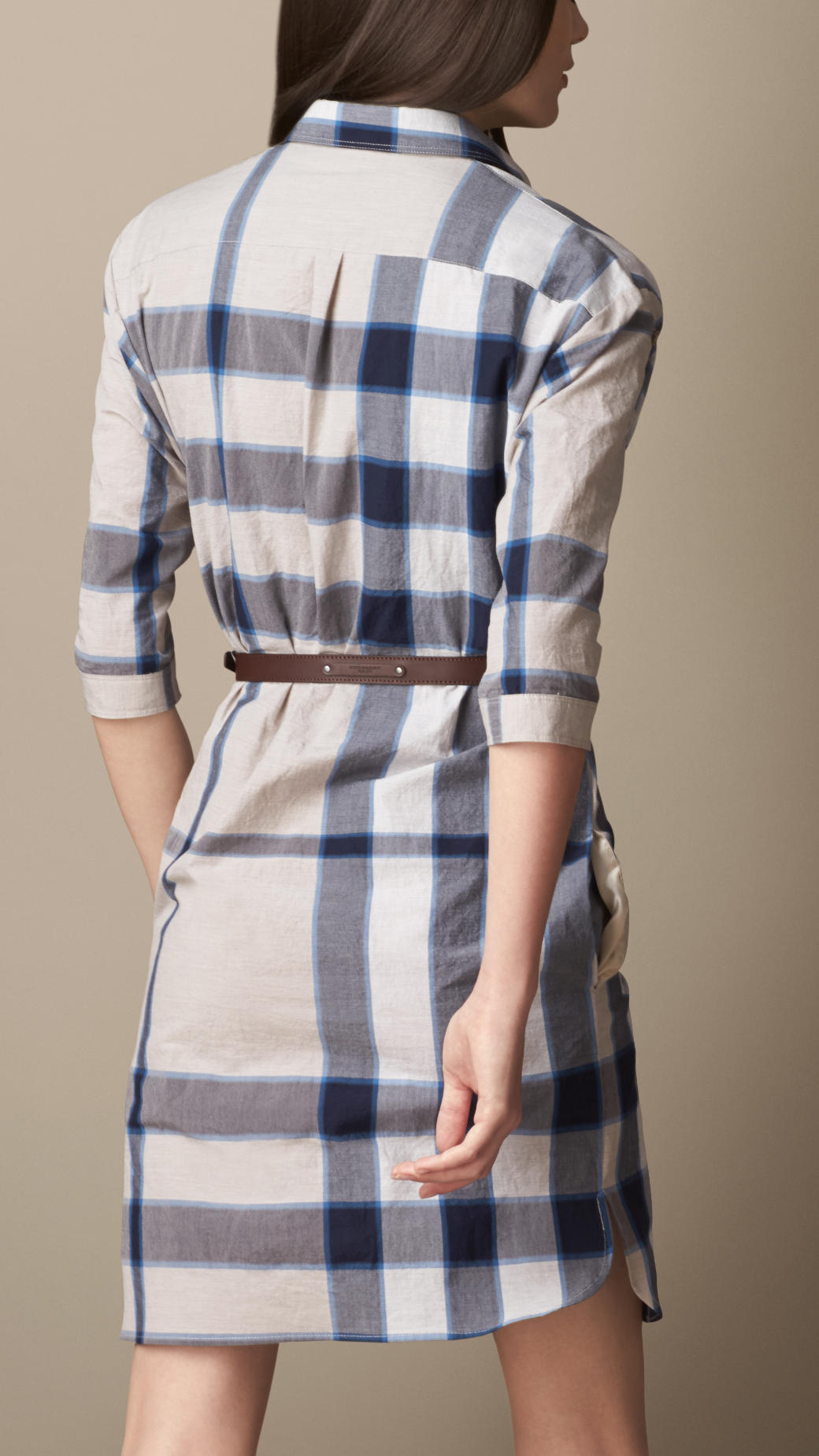 burberry check dress women