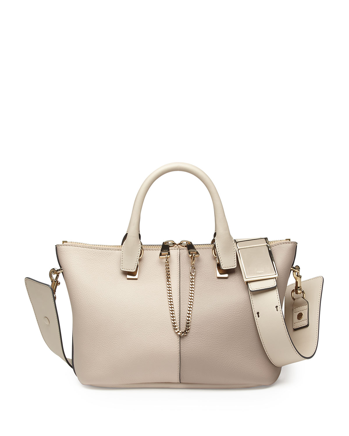 Chlo Baylee Medium Bicolor Shoulder Bag in White | Lyst