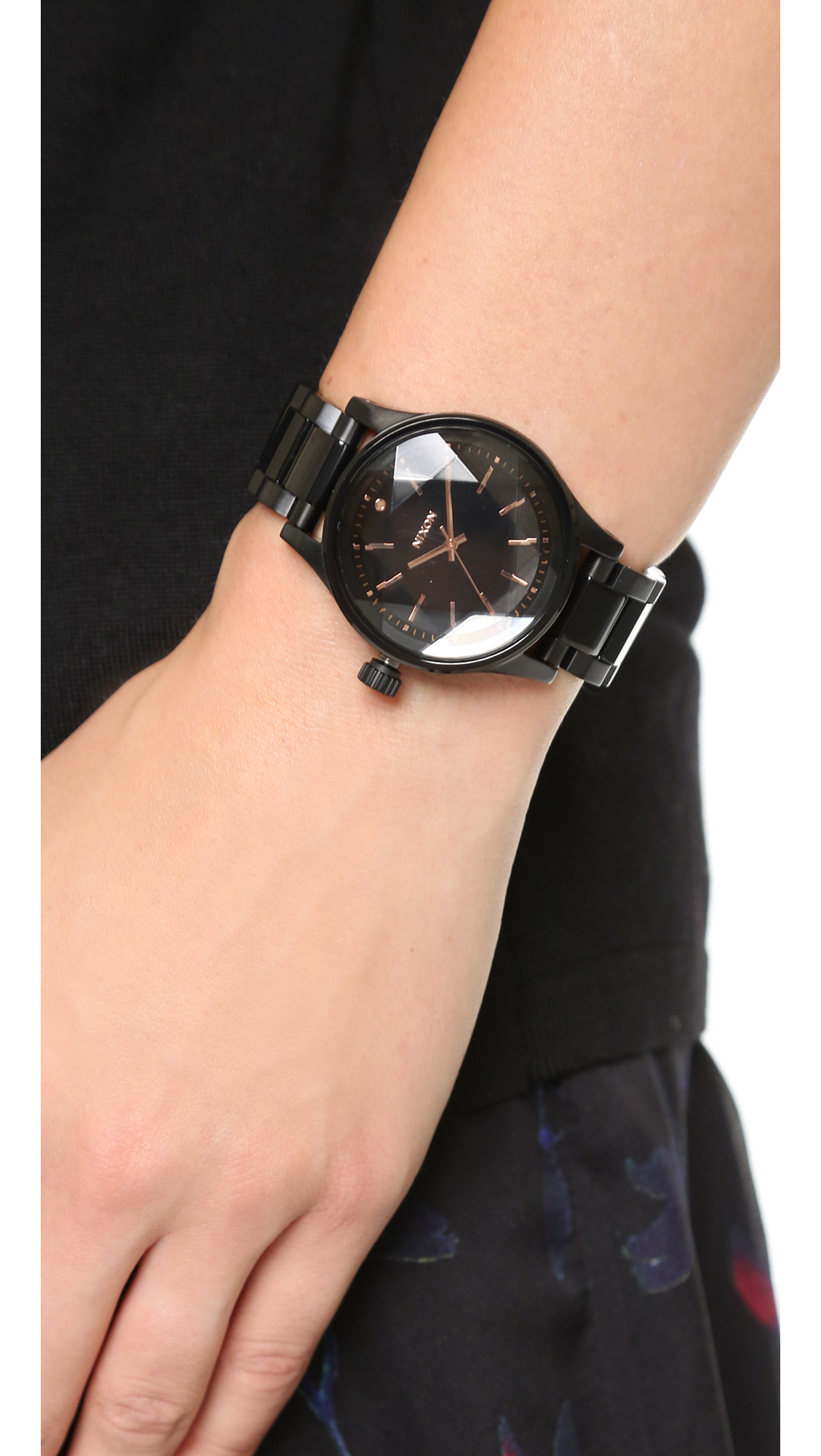 Nixon The Facet 38 Watch - All Black/rose Gold | Lyst