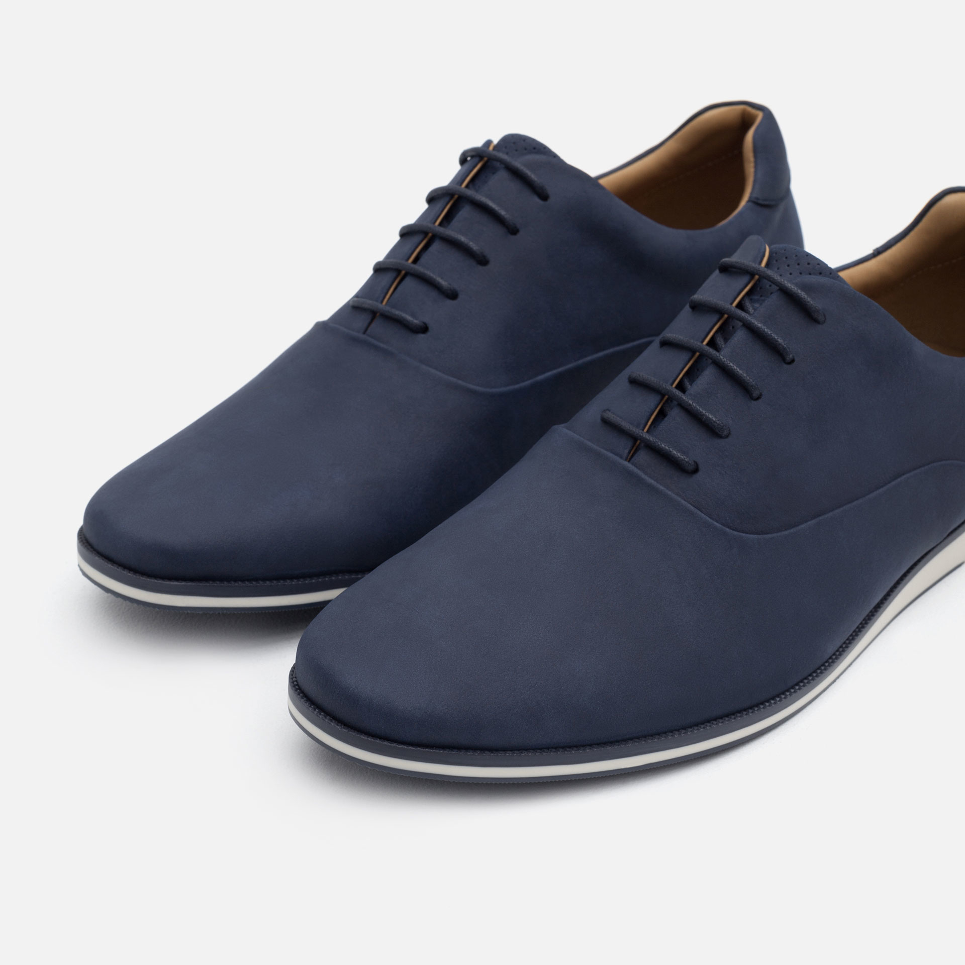 Zara Faux-Leather Oxford Shoes in Blue for Men | Lyst