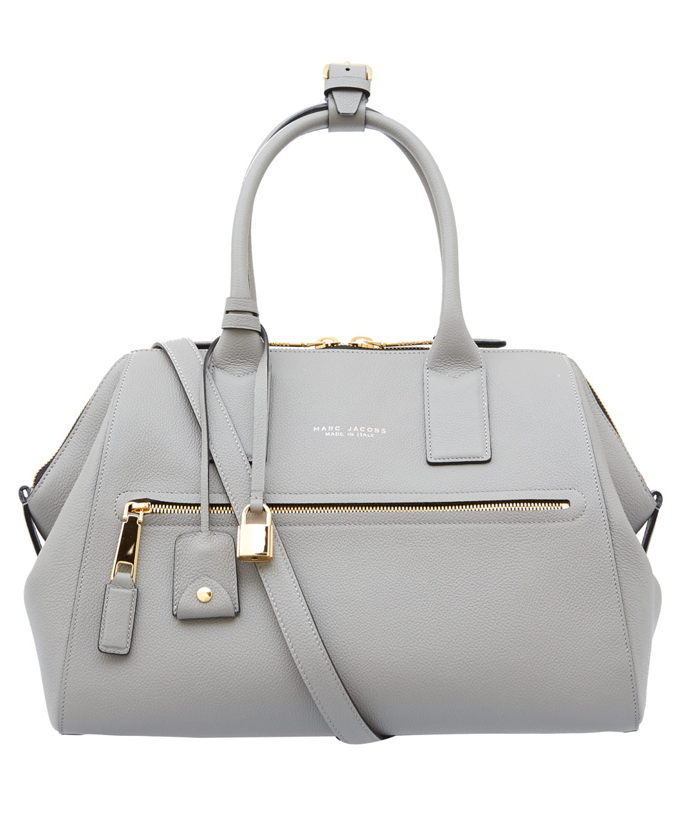 Marc Jacobs Medium Mid Grey Incognito Leather Tote Bag in Gray - Lyst