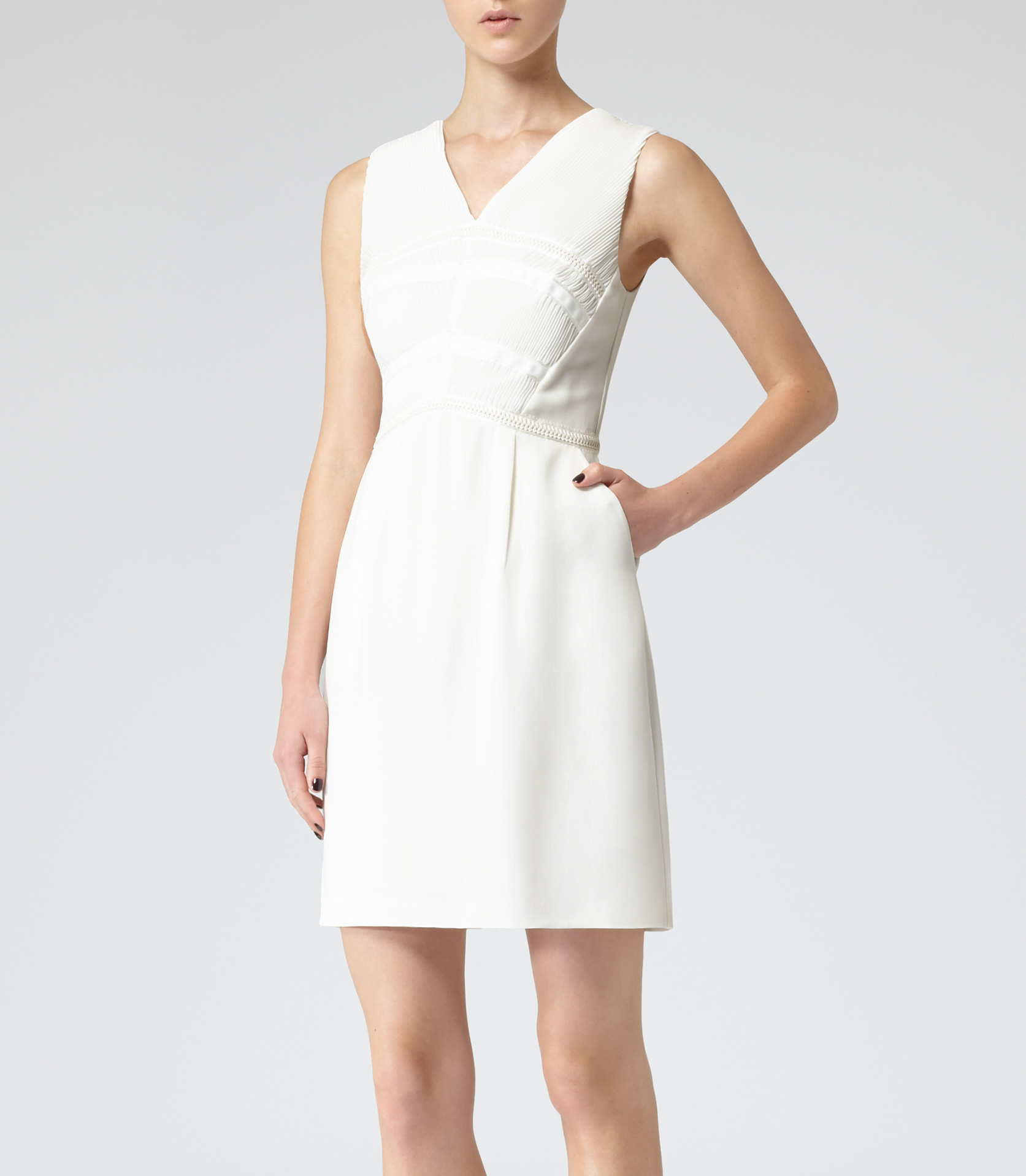 reiss cream dress