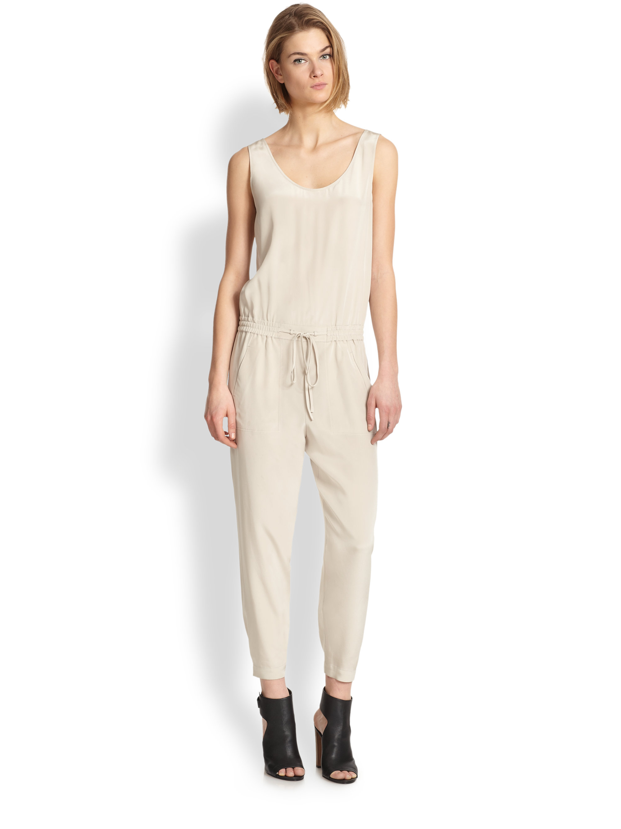 vince silk jumpsuit