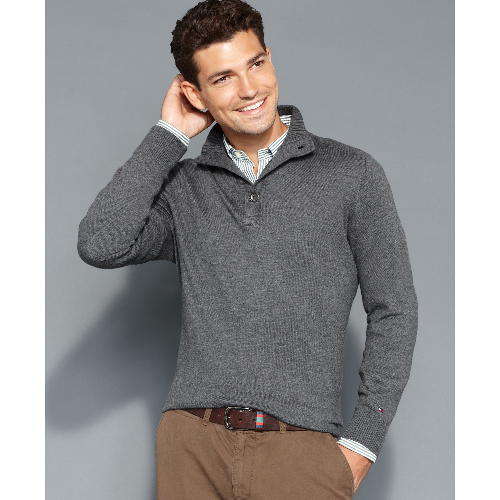 half button pullover