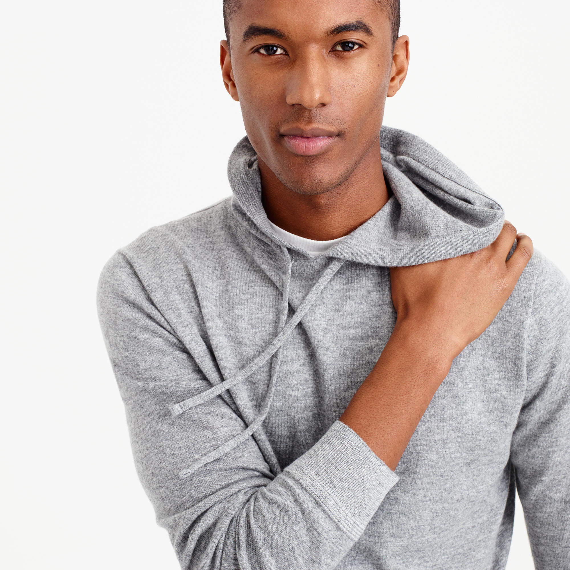 j crew men's cashmere hoodie