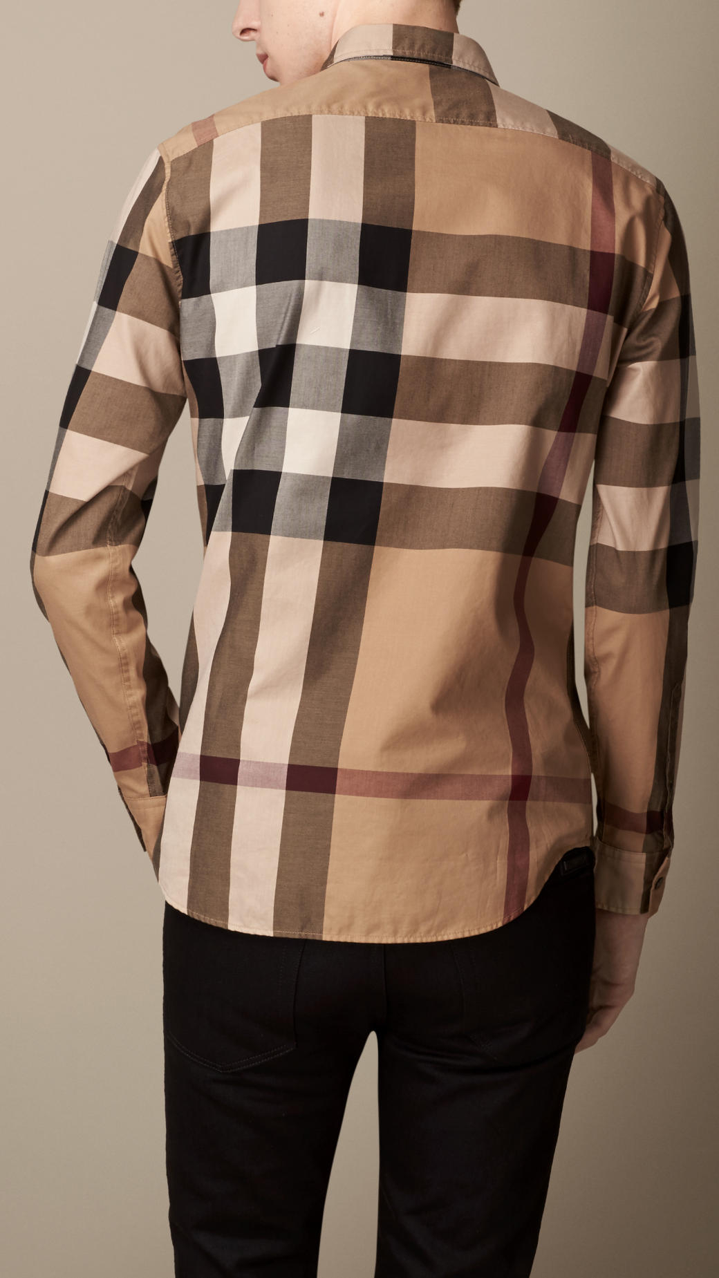 Lyst - Burberry Exploded Check Cotton Shirt in Brown for Men