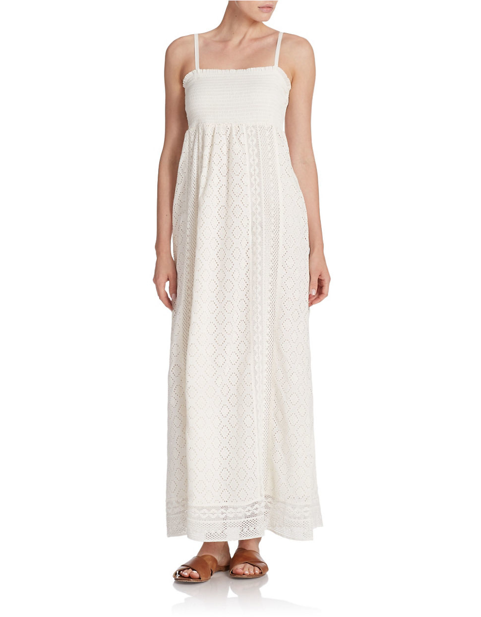 Tommy bahama Cotton Eyelet Maxi Dress in White (Lace) Lyst