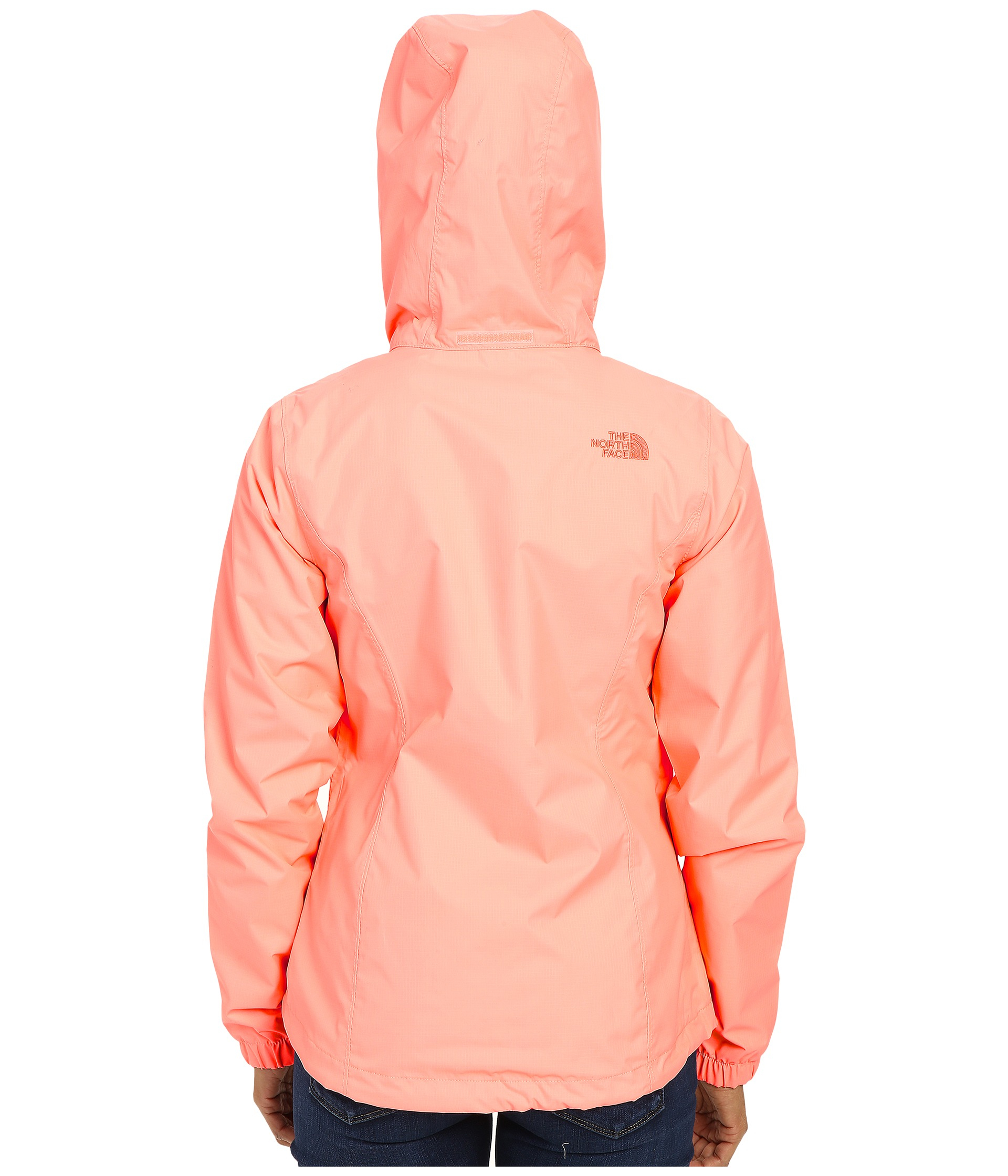 peach north face jacket