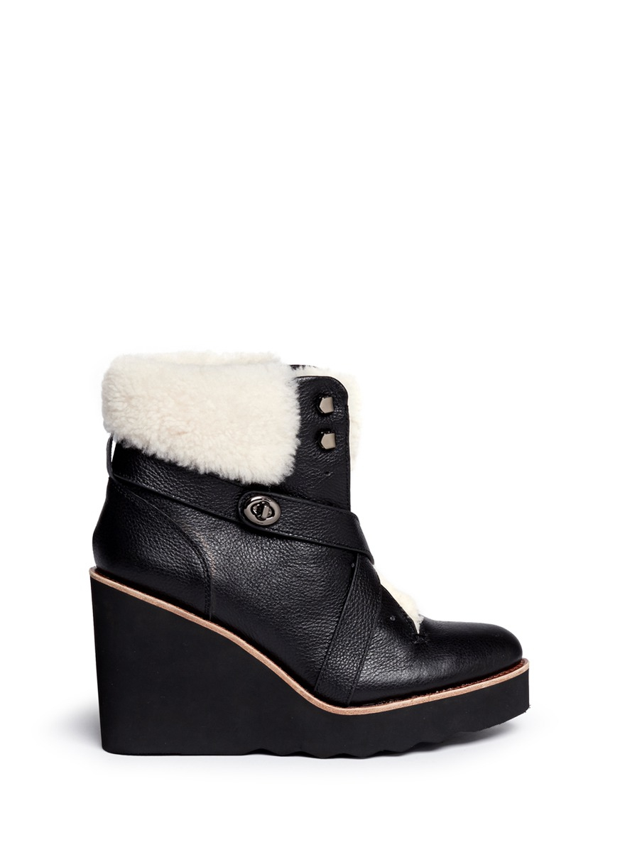 coach wedge boots