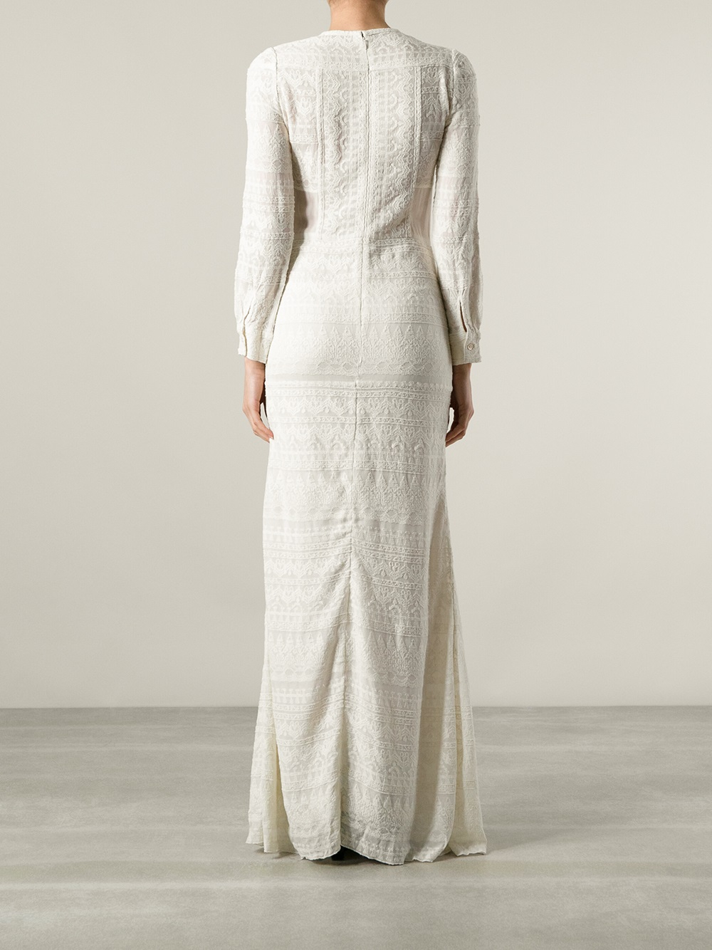 Isabel Marant Embroidered Pattern Dress in White - Lyst
