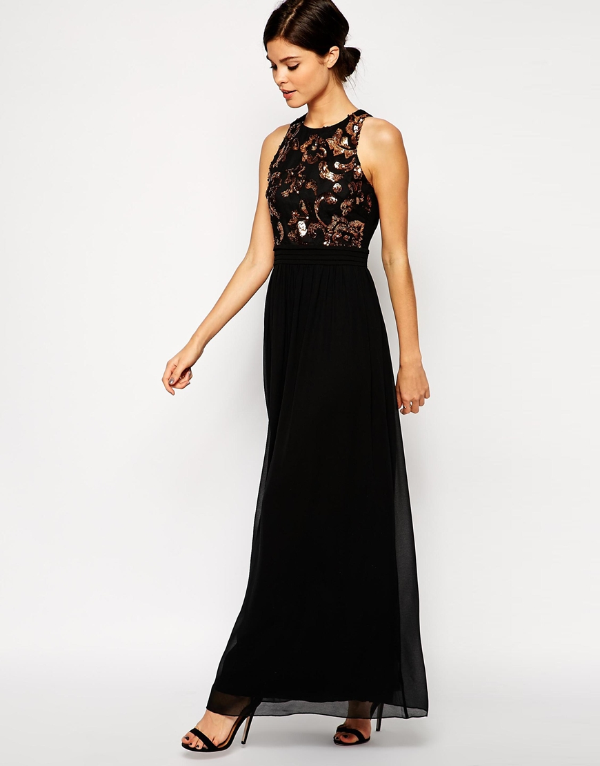 little mistress black and gold dress