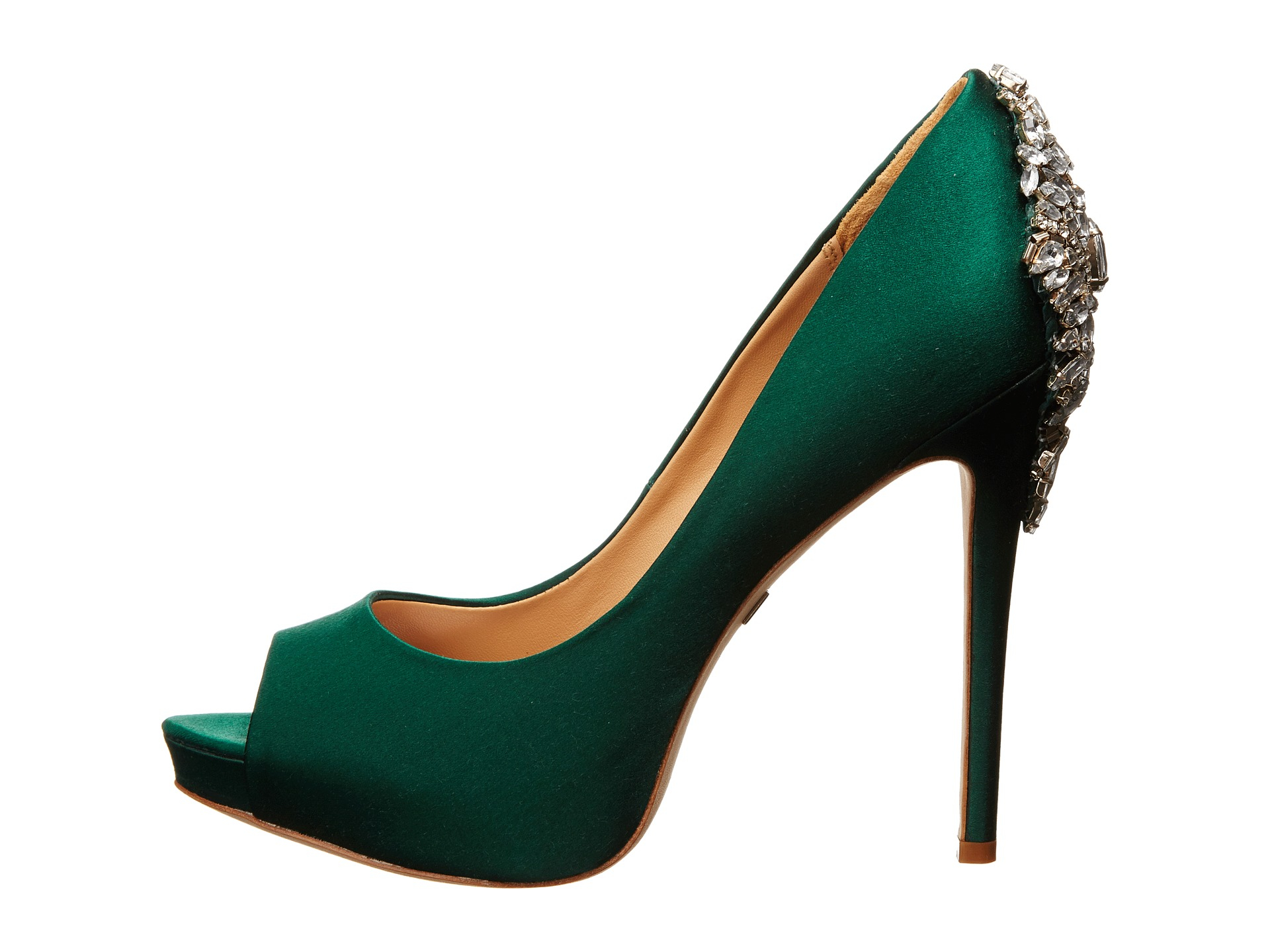 emerald green badgley mischka shoes