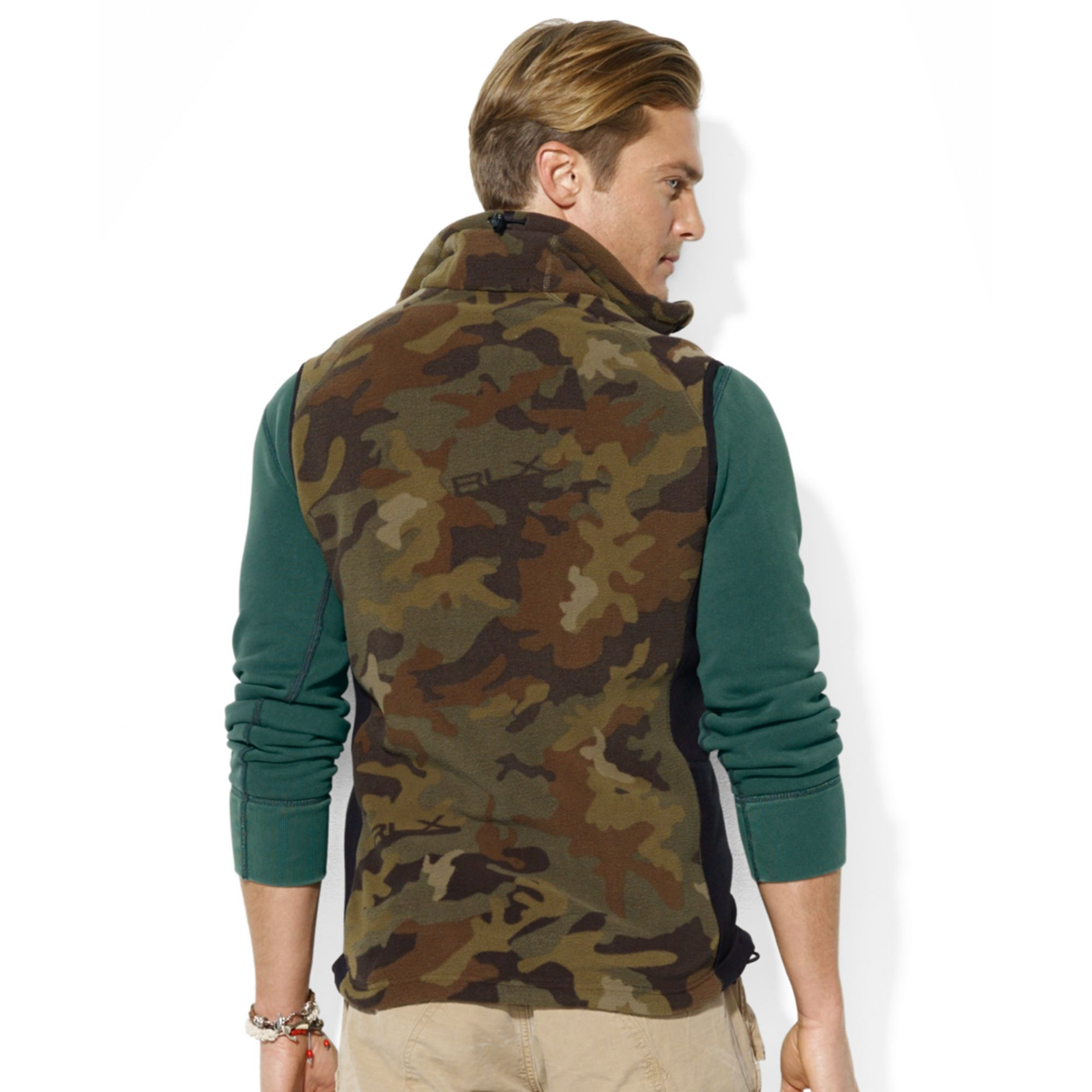 Lyst - Ralph Lauren Polo Rlx Camouflage Fleece Vest in Natural for Men