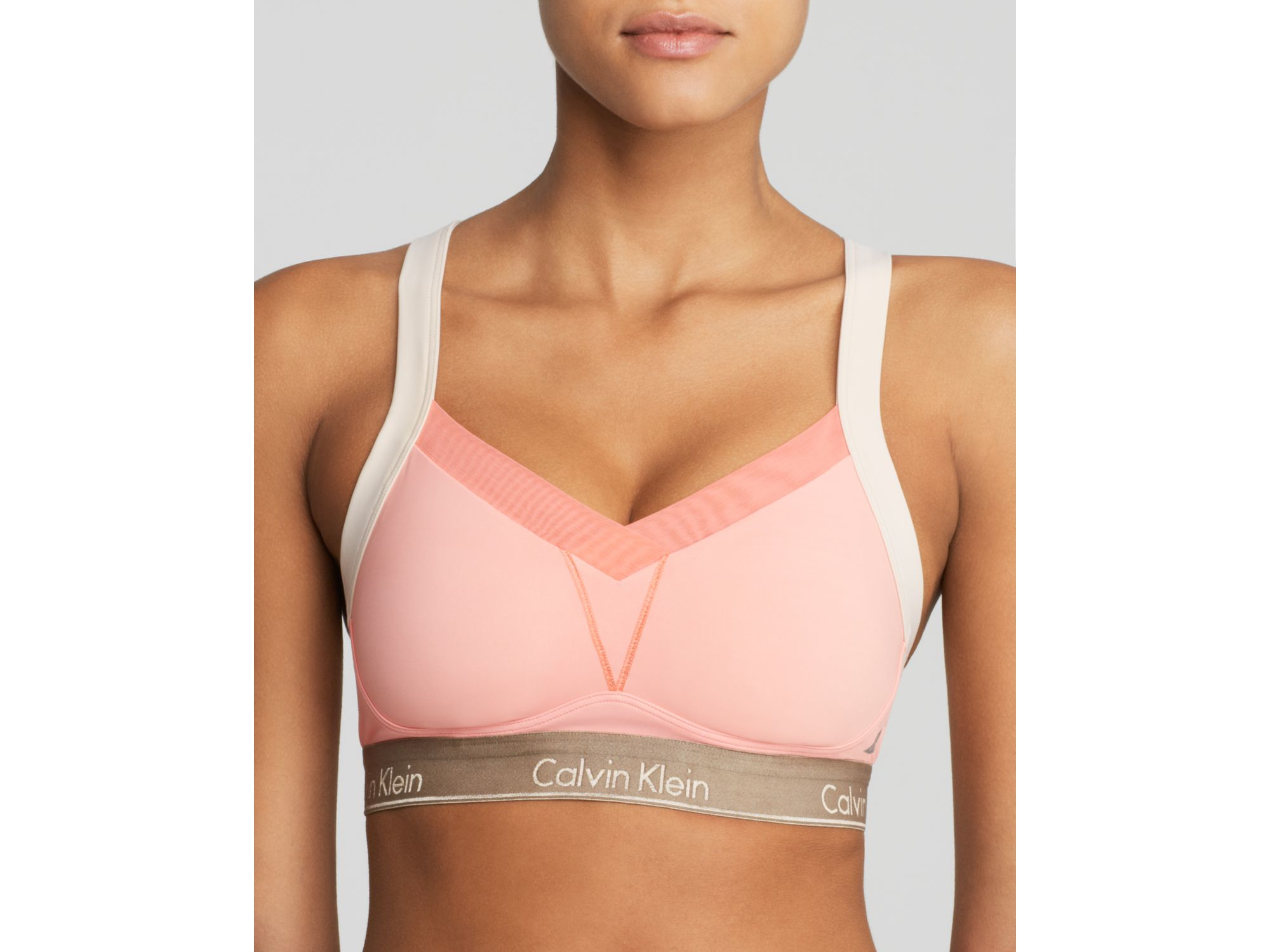 pink calvin klein sports bra