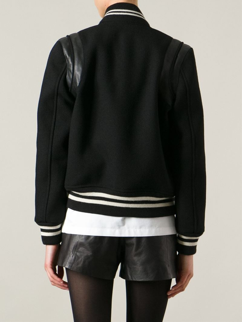 Saint Laurent 'Teddy' Bomber Jacket in Black Lyst