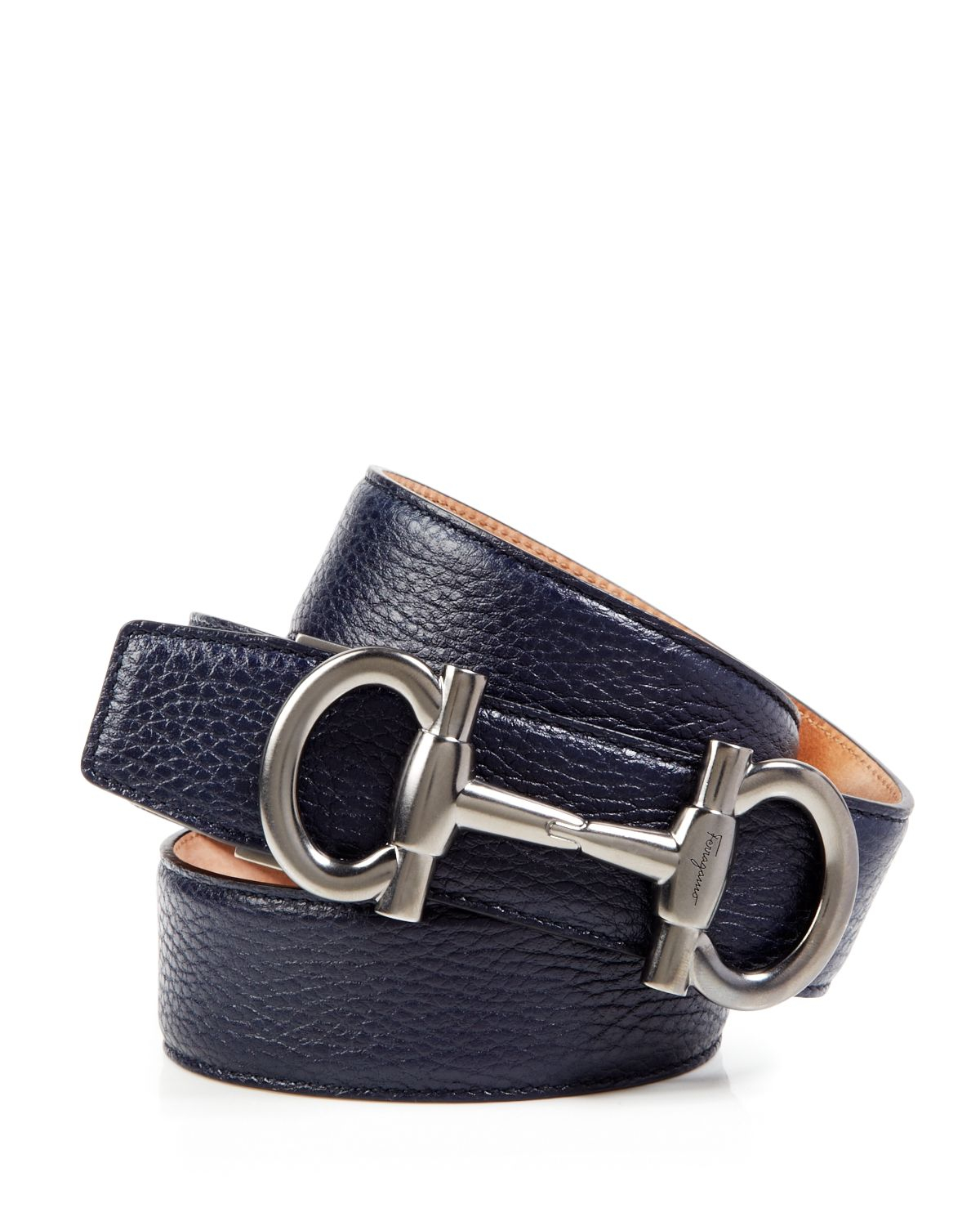 Ferragamo Muflone Leather Belt With Parigi Buckle - Bloomingdale&#39;s Exclusive in Blue Marine ...