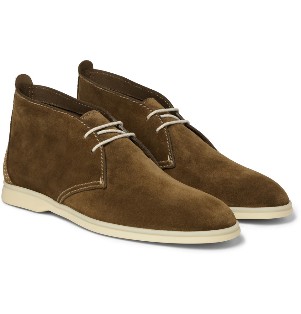 Loro Piana Soft Walk Suede Chukka Boots in Brown for Men | Lyst