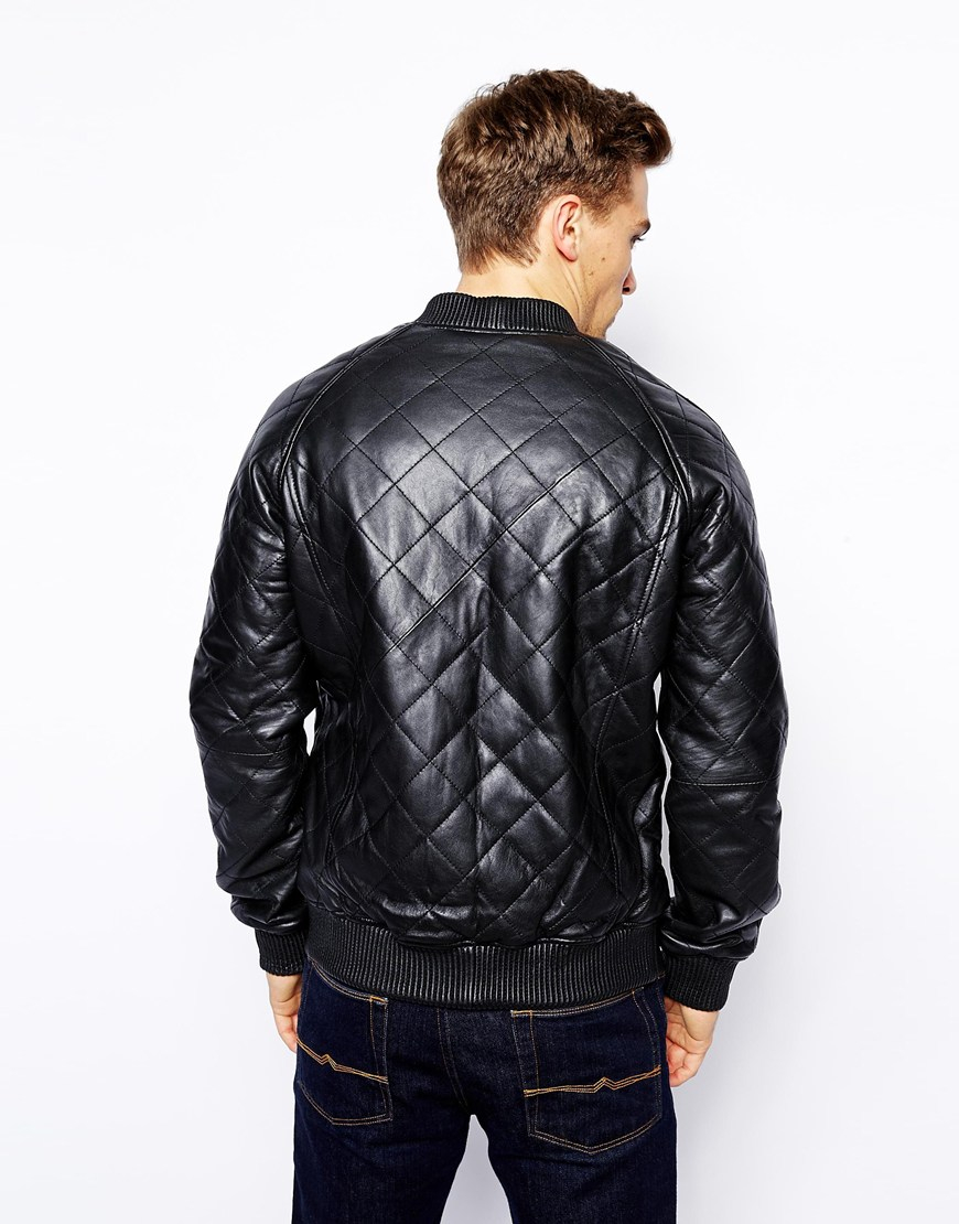 Barneys Black Quilted Shoulder Leather Jacket Pictures