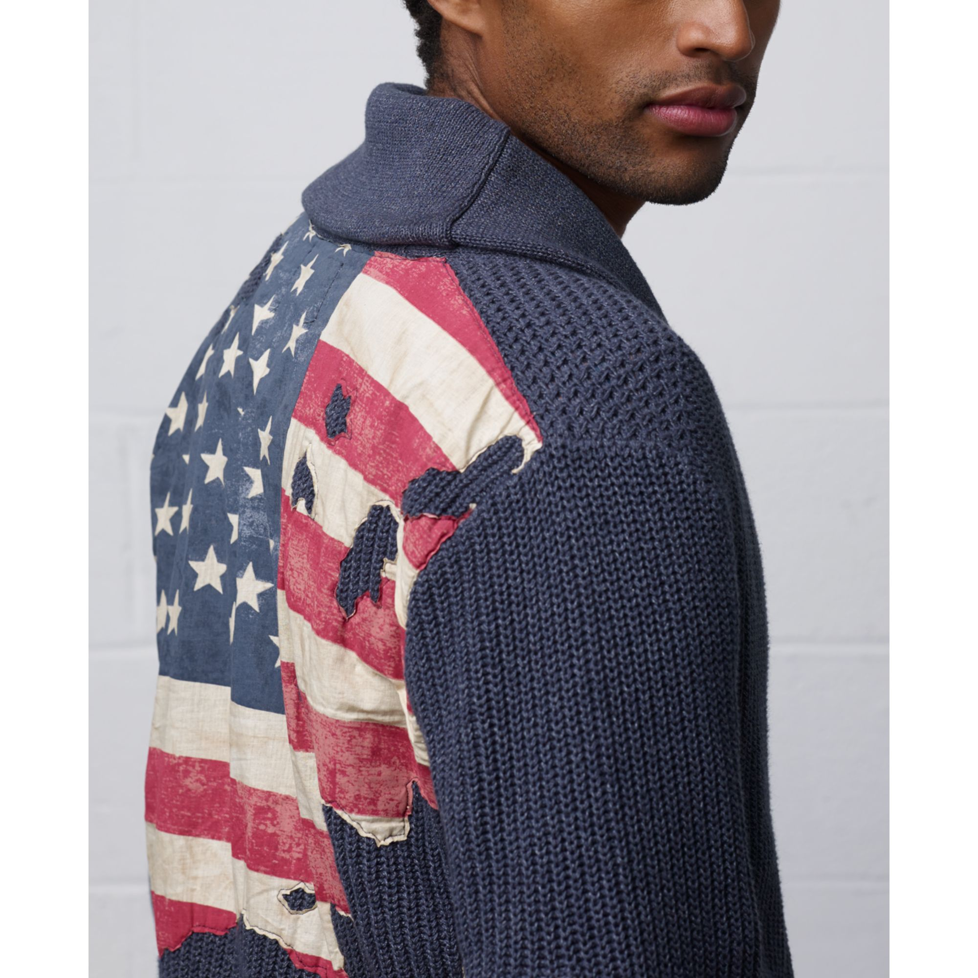 ralph lauren denim and supply american flag cardigan