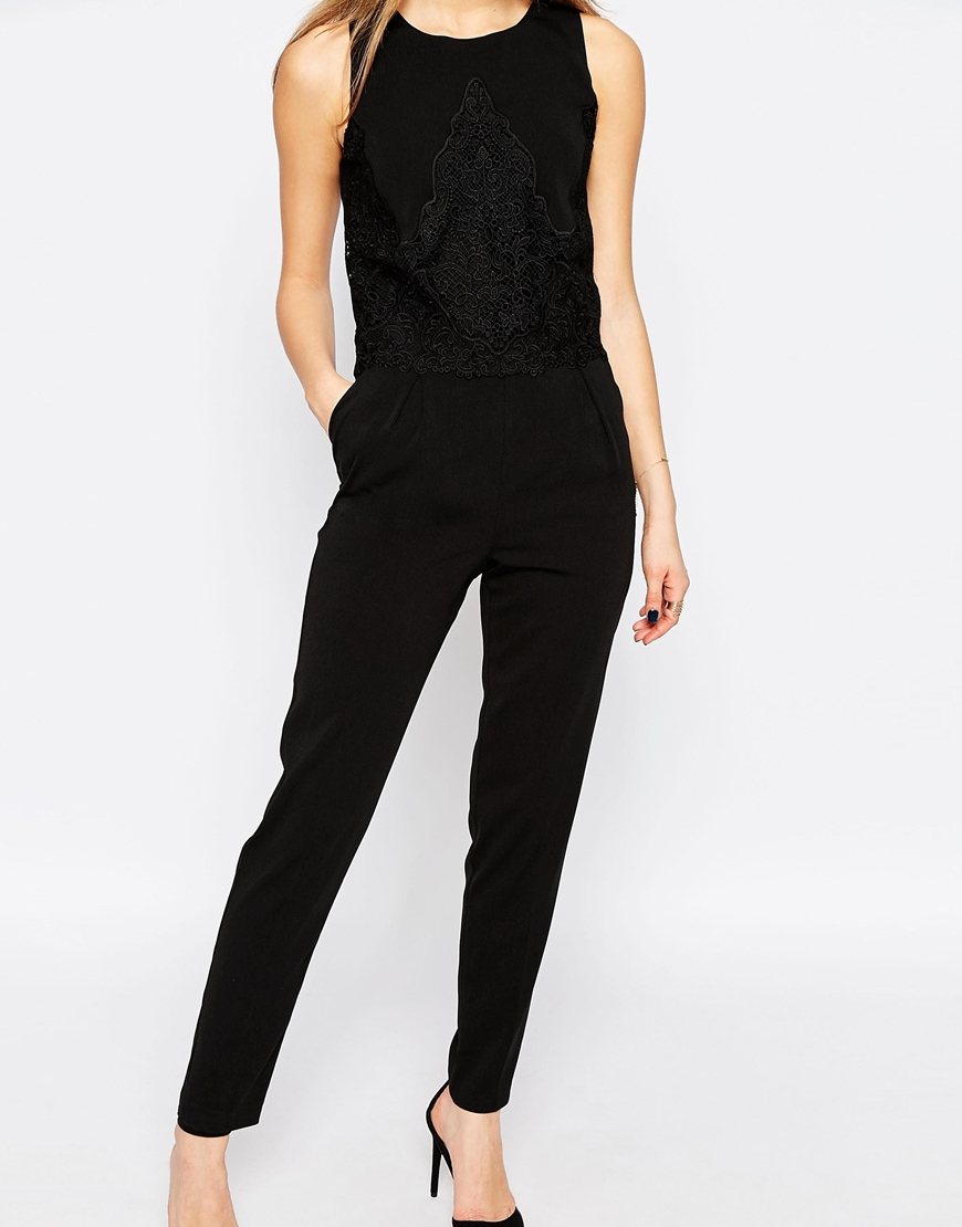 lace insert jumpsuit