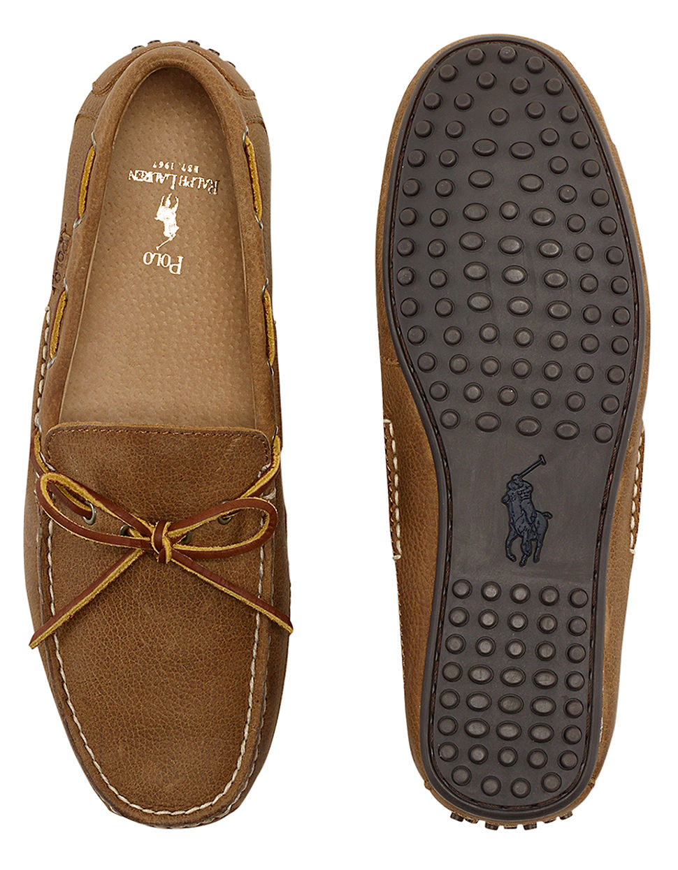 Polo ralph lauren Wydnings Leather Moccasins in Brown for Men (tan) | Lyst
