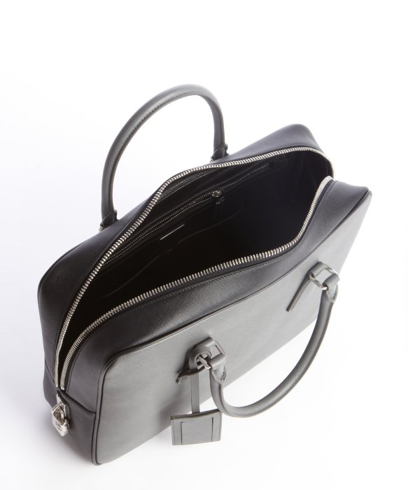 Prada Mercury Saffiano Leather Briefcase in Gray for Men (mercury ...  