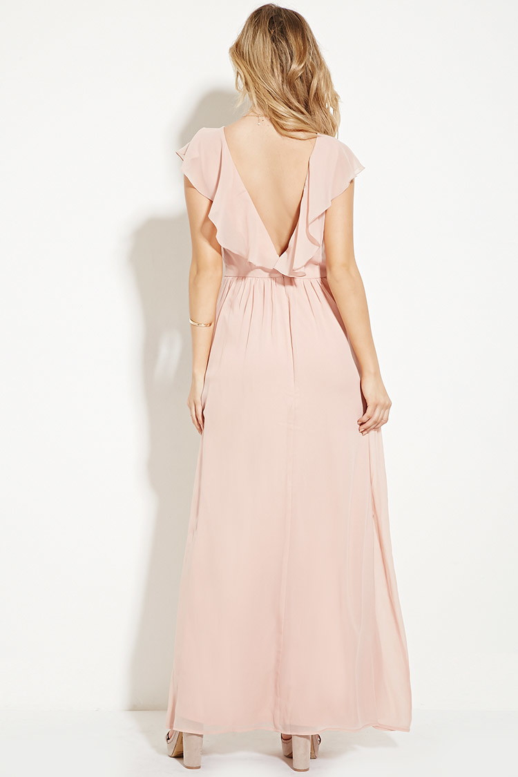 Pink Embellished Bhldn Prom Blush Maxi Dress Forever 21