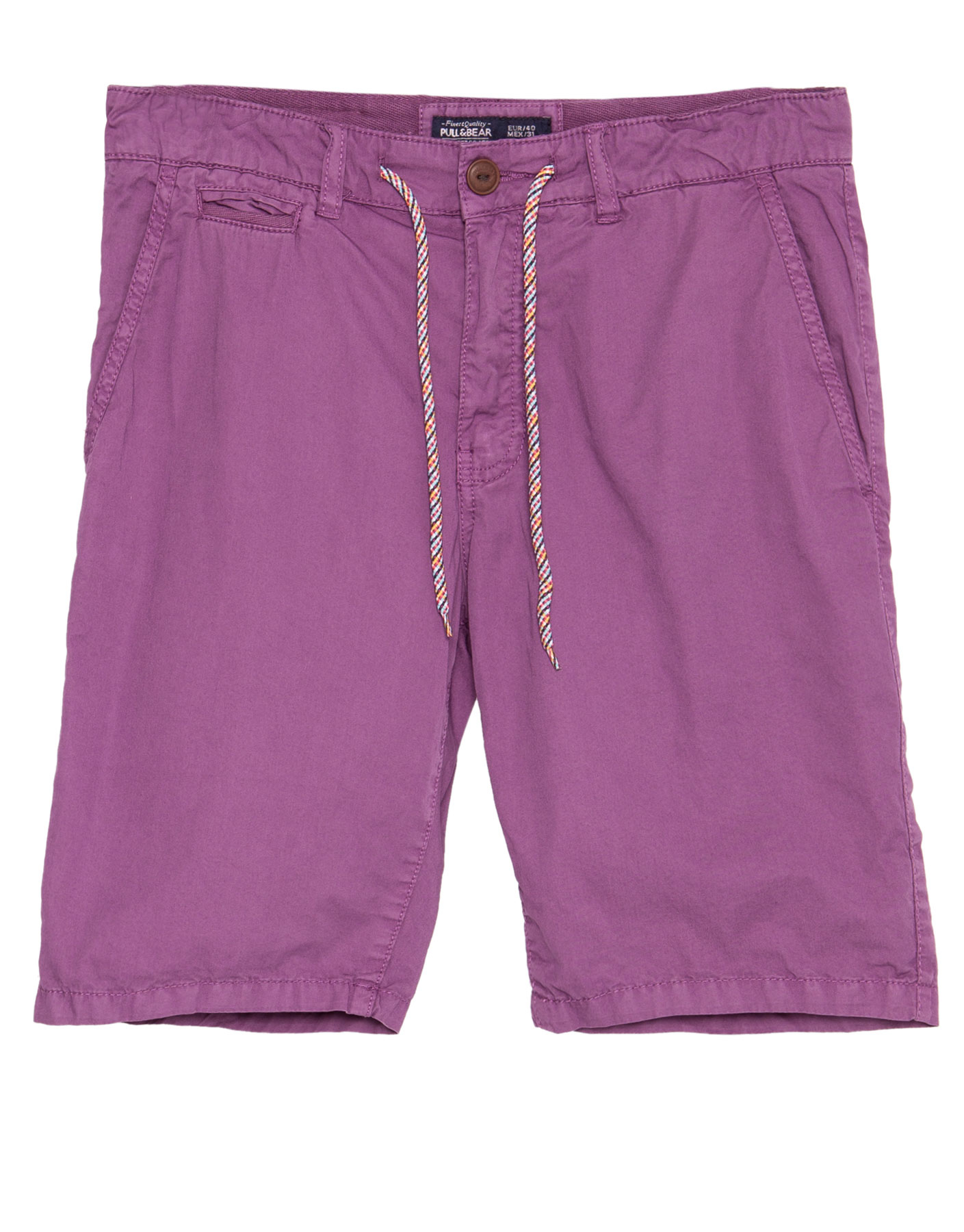 Pull&bear Drawstring Bermuda Shorts in Purple for Men (MAUVE) | Lyst