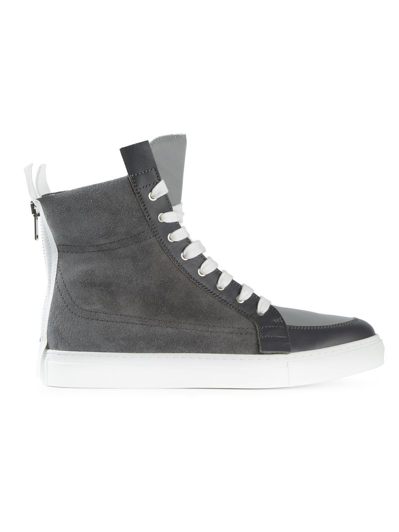 gray van high tops