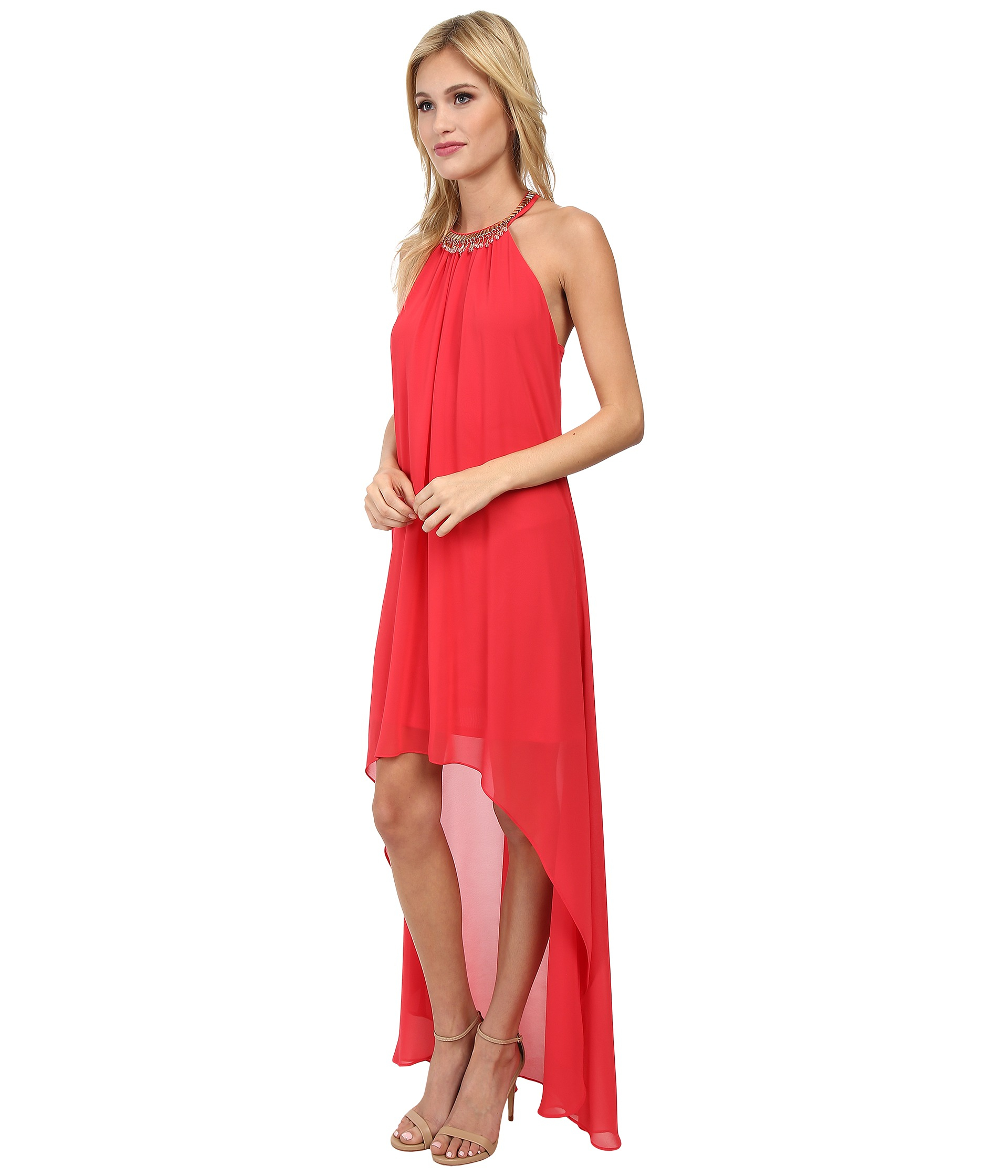 Laundry by shelli segal Hi Multi Chiffon Sleeveless HiLow Dress in