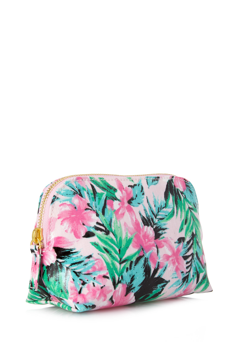 Forever 21 Island Life Small Cosmetic Bag in Light Pink ...