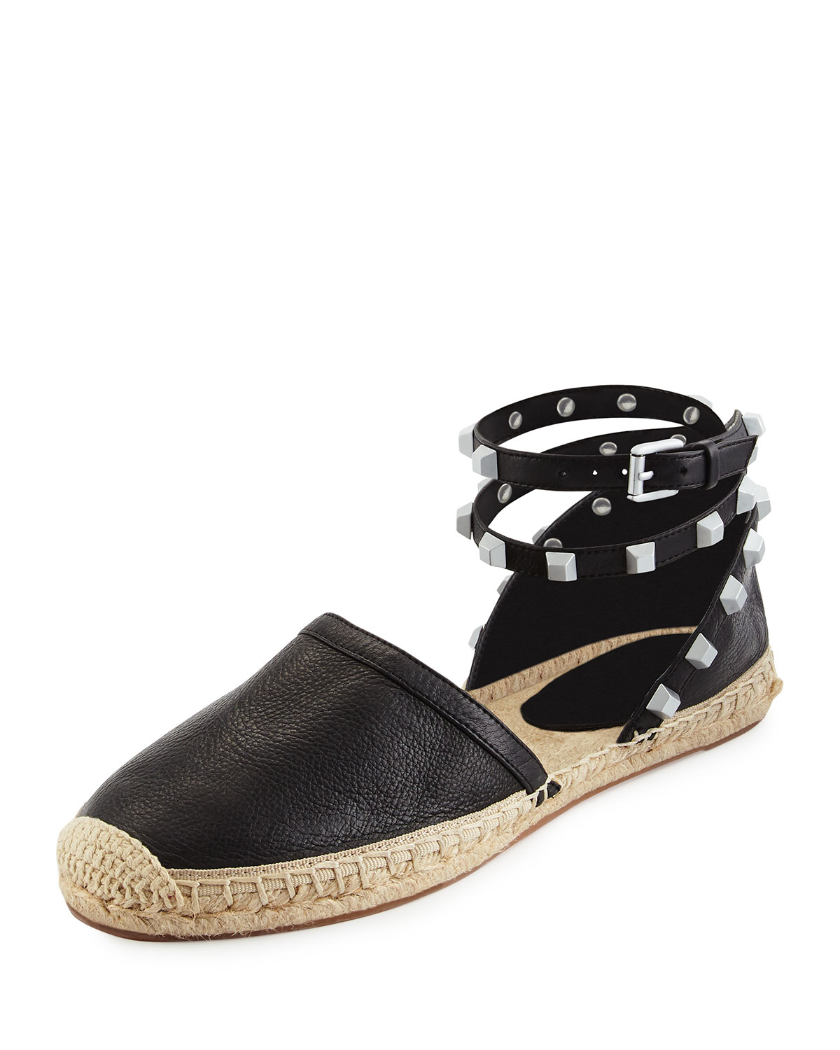 studded espadrille flats