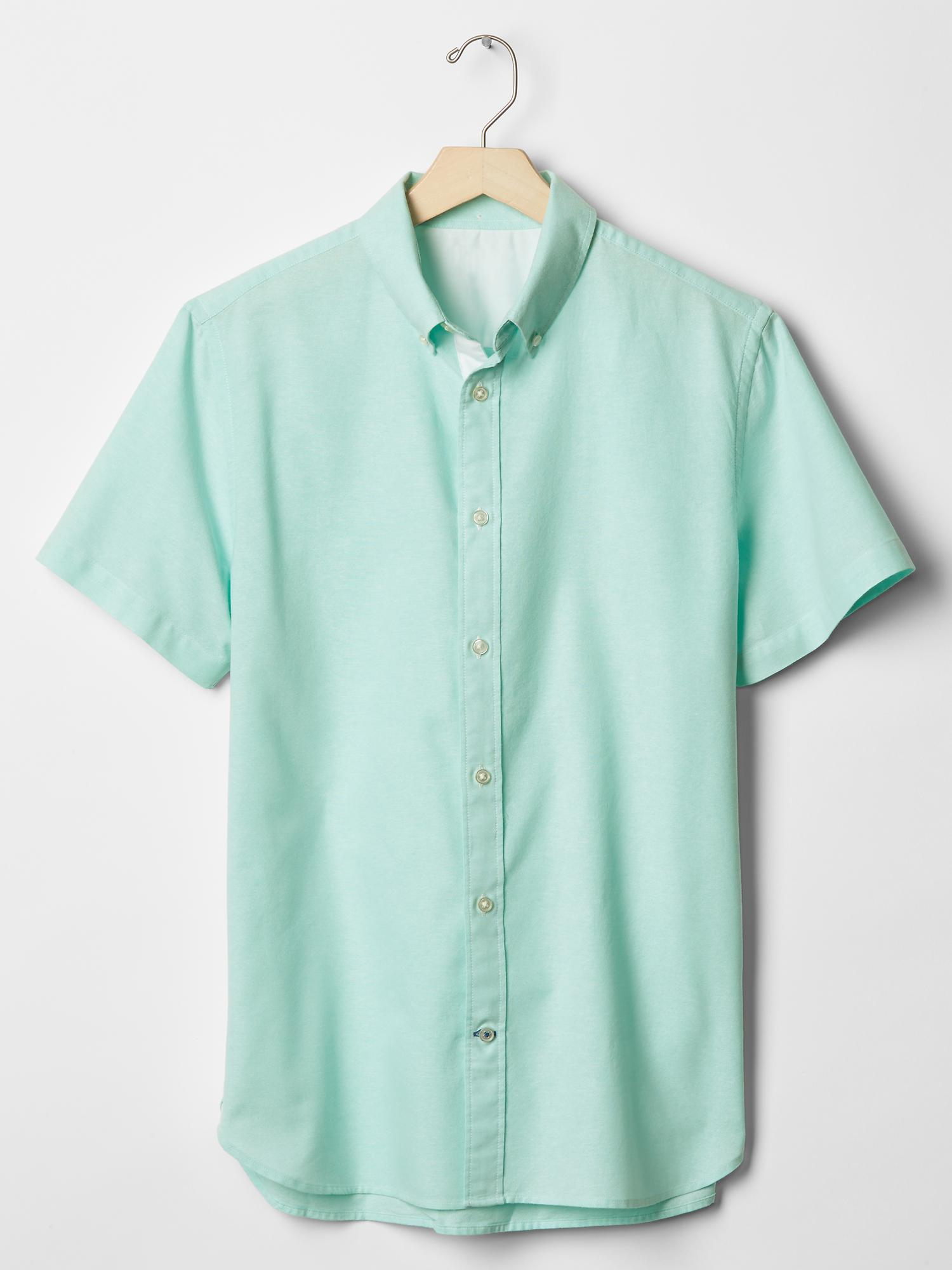 Gap | Teal Solid Oxford Shirt for Men | Lyst