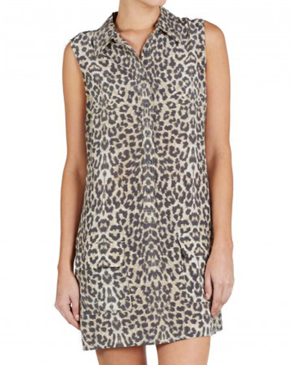 Equipment Silk Lucida Leopard Sleeveless Dress Lyst