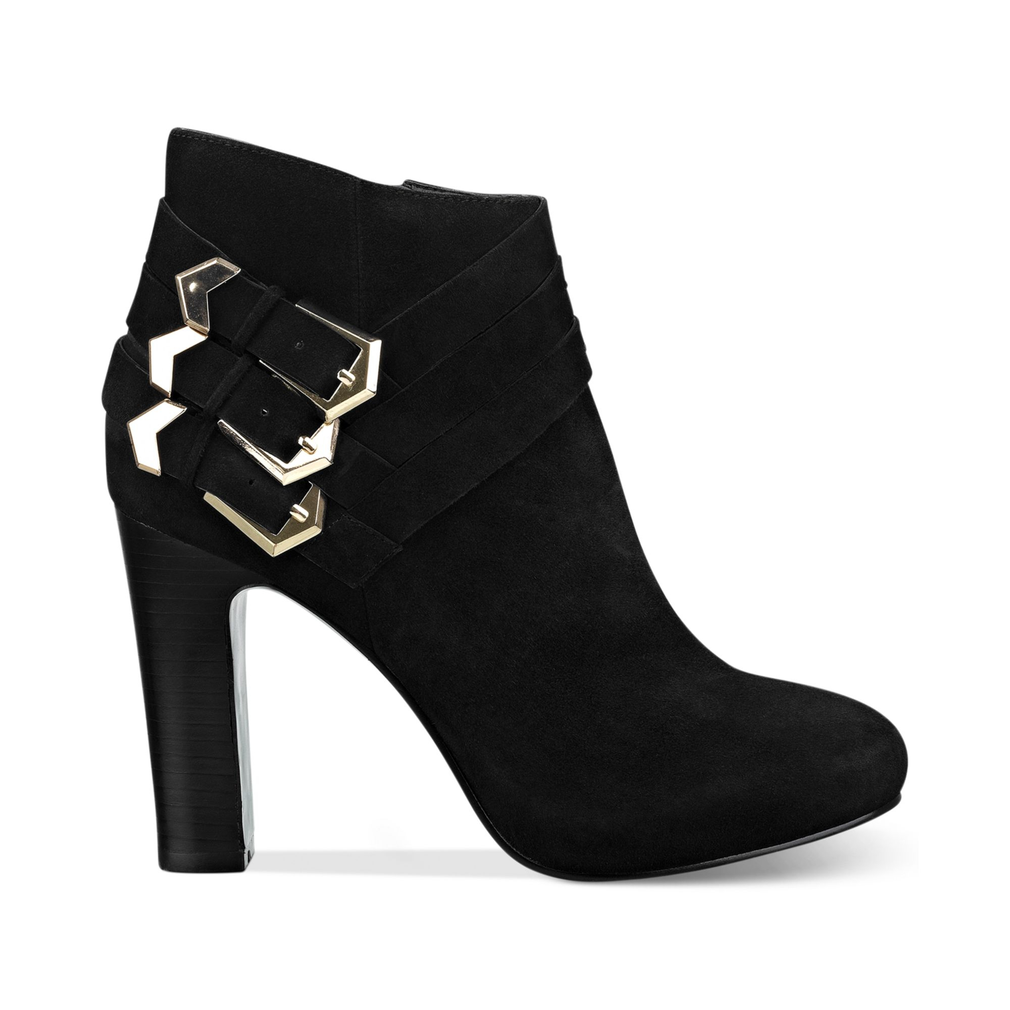 Guess Boots Latoian Dress Booties in Black Suede (Black) - Lyst