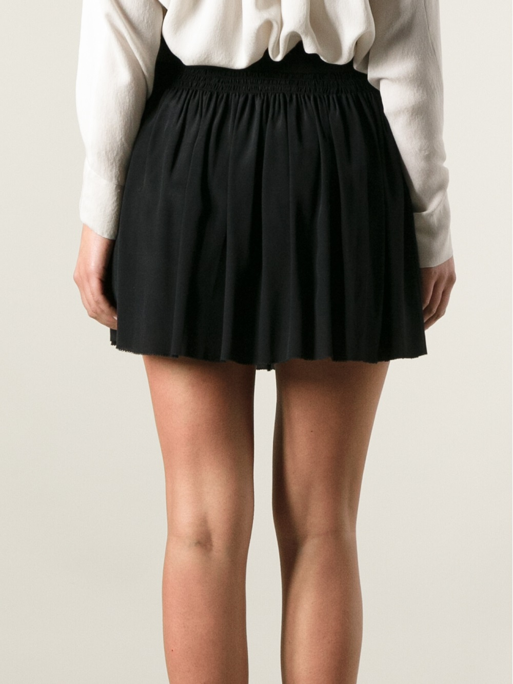 Lyst - Vanessa Bruno Pleated Short Skirt in Black