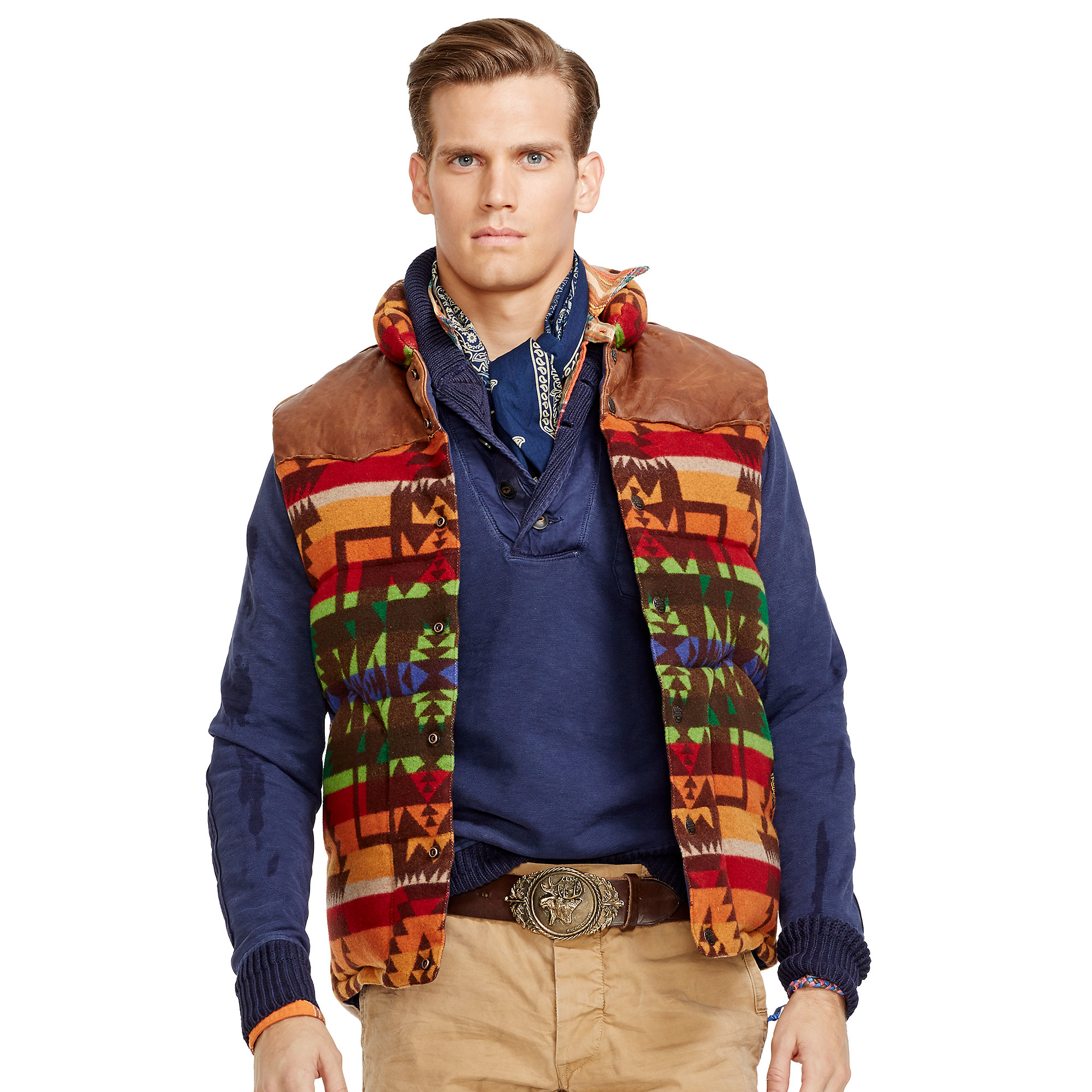 Polo Ralph Lauren Southwestern Wool Vest for Men | Lyst