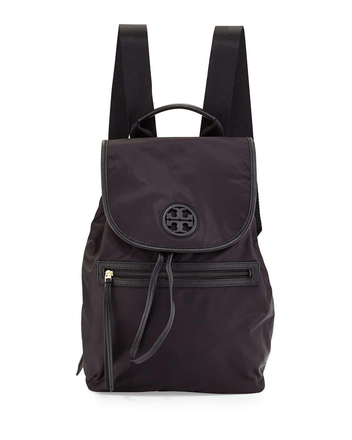 Tory Burch Synthetic Slouchy Nylon Backpack in Black Lyst