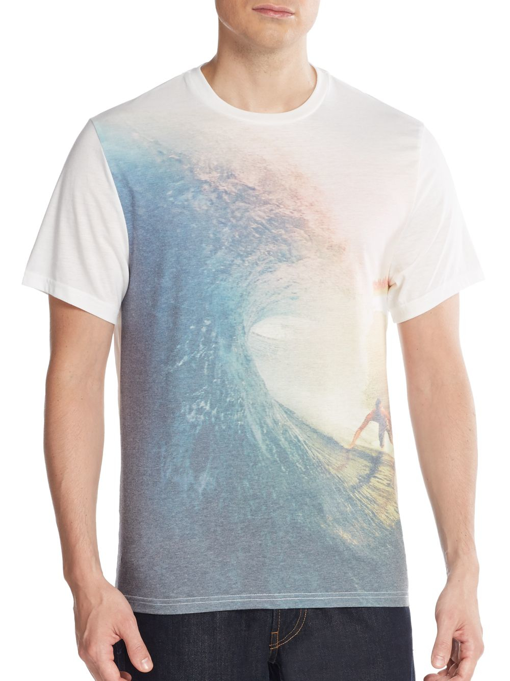 Threads For Thought Cotton Wave Graphic Tee in White for Men - Lyst
