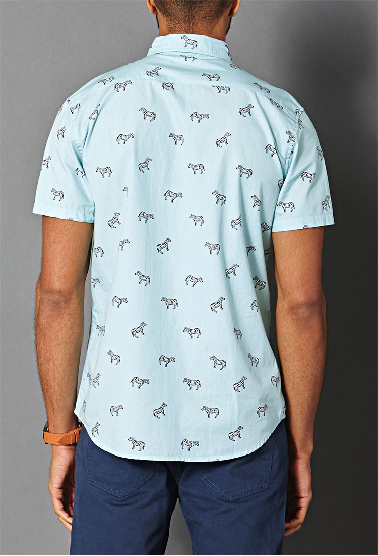 mens zebra shirt