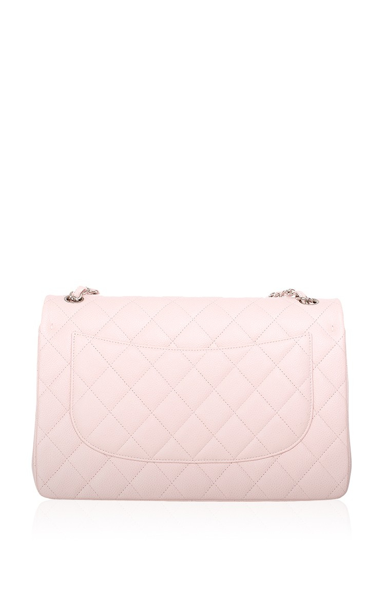 Madison Avenue Couture Chanel Baby Pink Quilted Caviar Jumbo Classic Bag