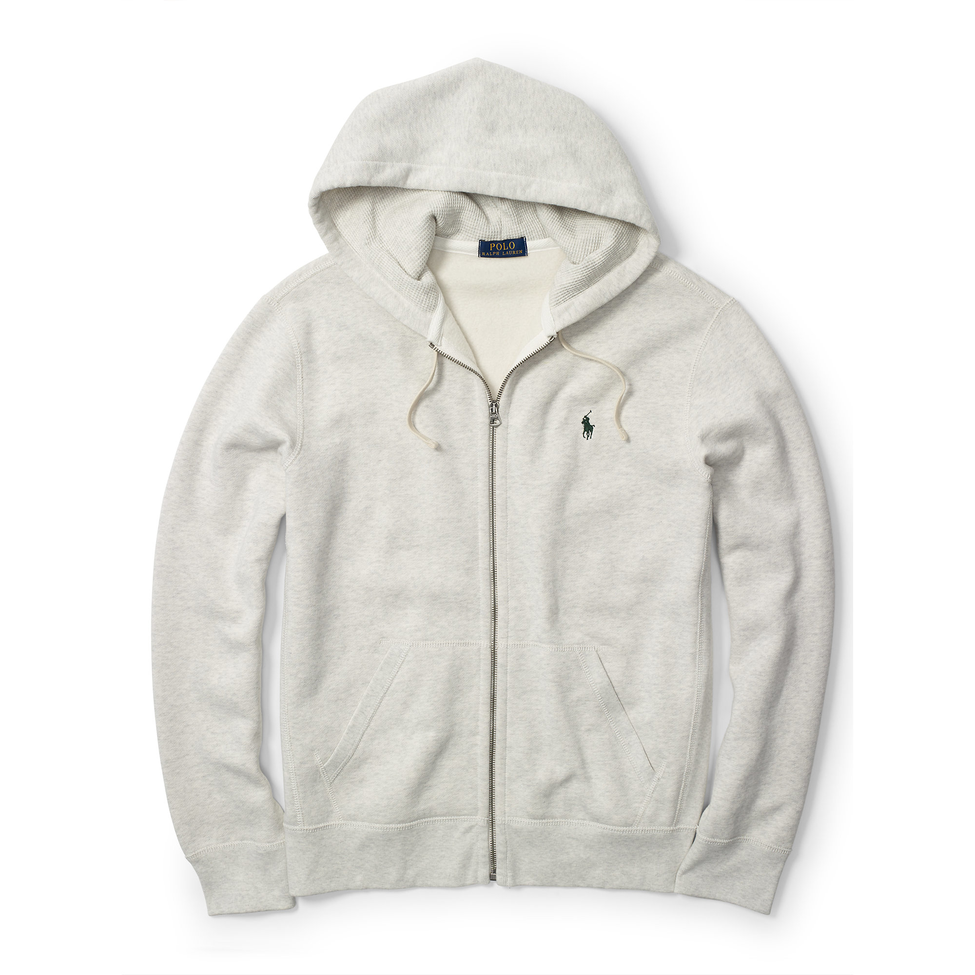 ralph lauren zip hoodie white