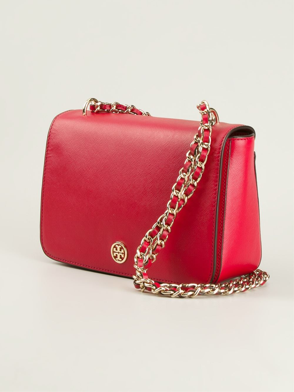 Lyst - Tory Burch Robinson Shoulder Bag in Red