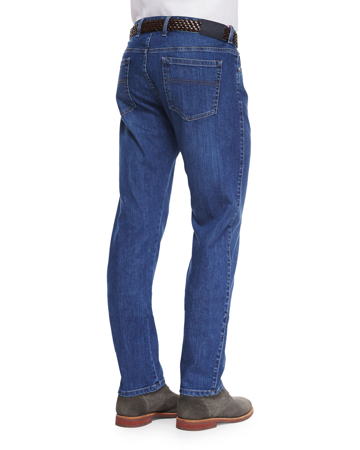 Lyst - Ermenegildo Zegna Slim Fit Stretch-Denim Jeans in Blue for Men